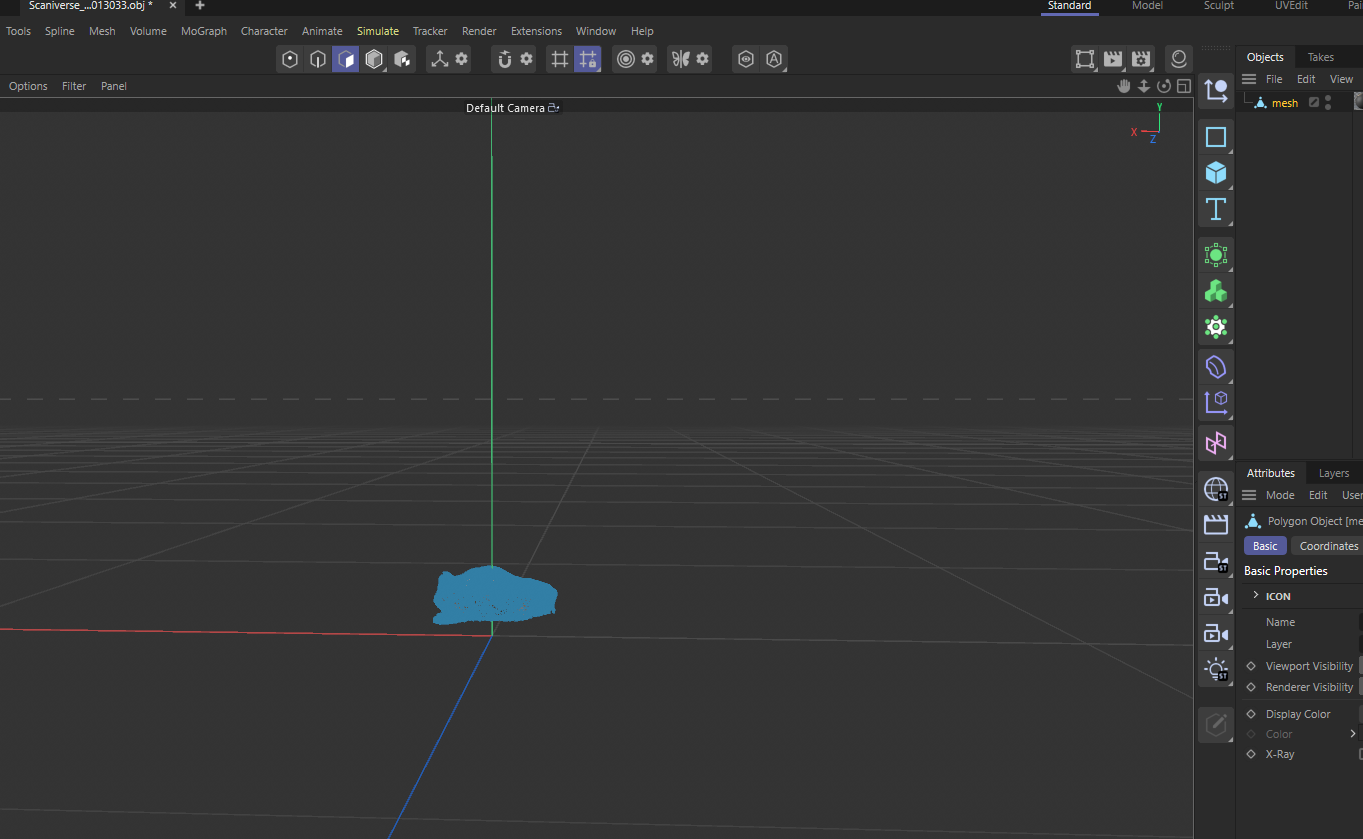 Activity 2 Scaniverse and Cinema 4D proccess work